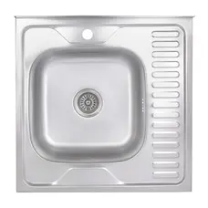 Кухонна мийка Brinex 6060-L 0,6 мм Satin (BRIN6060LSAT06)