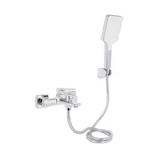Змішувач для ванни Qtap Crow з душовим гарнітуром QTCRO259CRM48646 Chrome