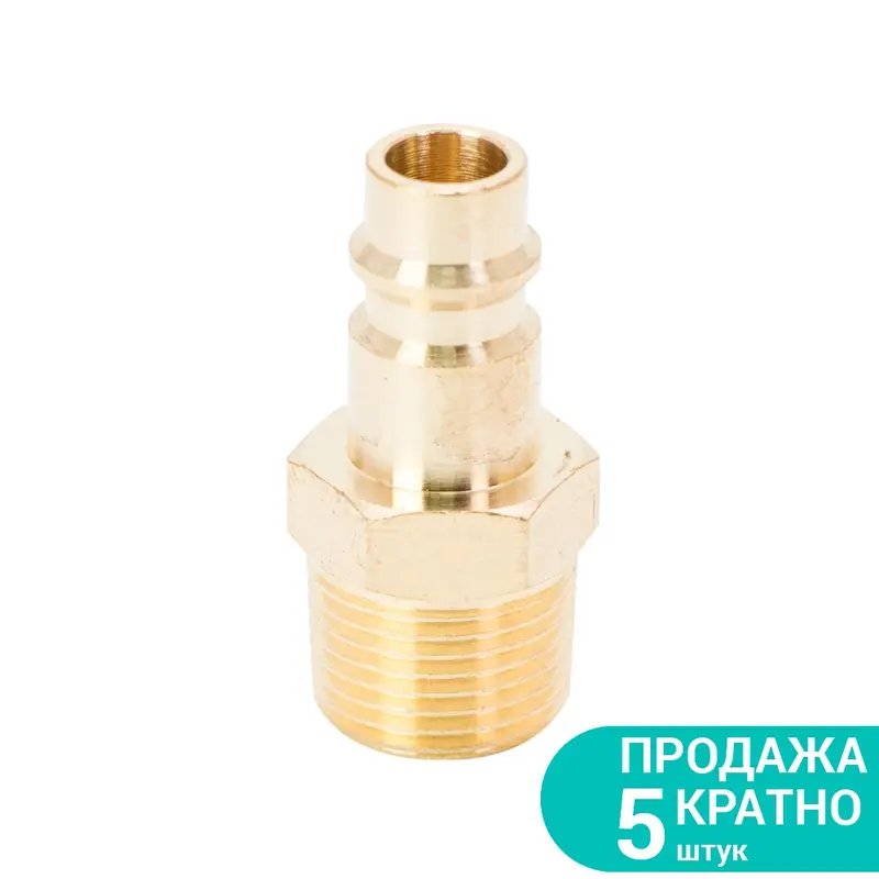 Штуцер з зовнішнім різьбових з'єднань MT 3/8" (латунь) SIGMA (7022521) Штуцер з зовнішнім різьбових з'єднань MT 3/8" (латунь) SIGMA (7022521)