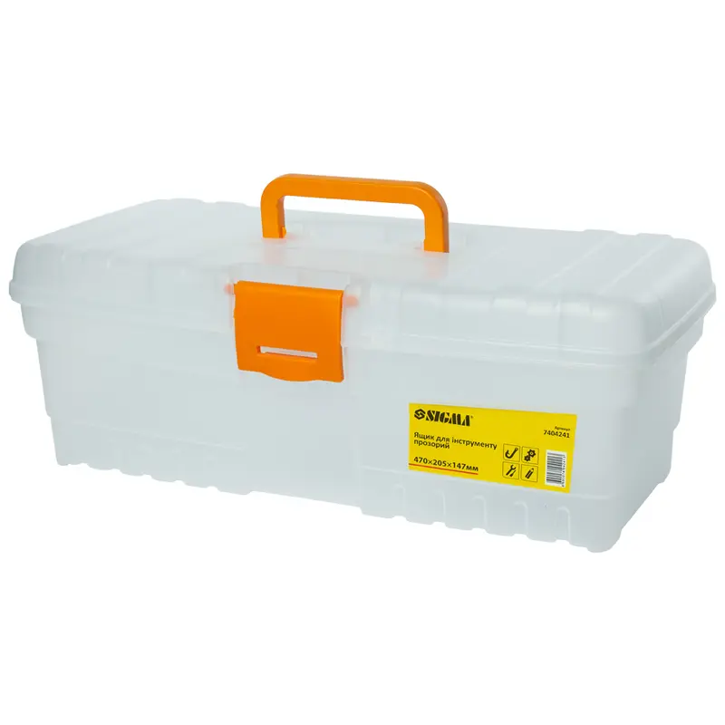 Ящик для інструменту (прозорий) 400×205×147мм SIGMA (7404241) Ящик для інструменту (прозорий) 400×205×147мм SIGMA (7404241)