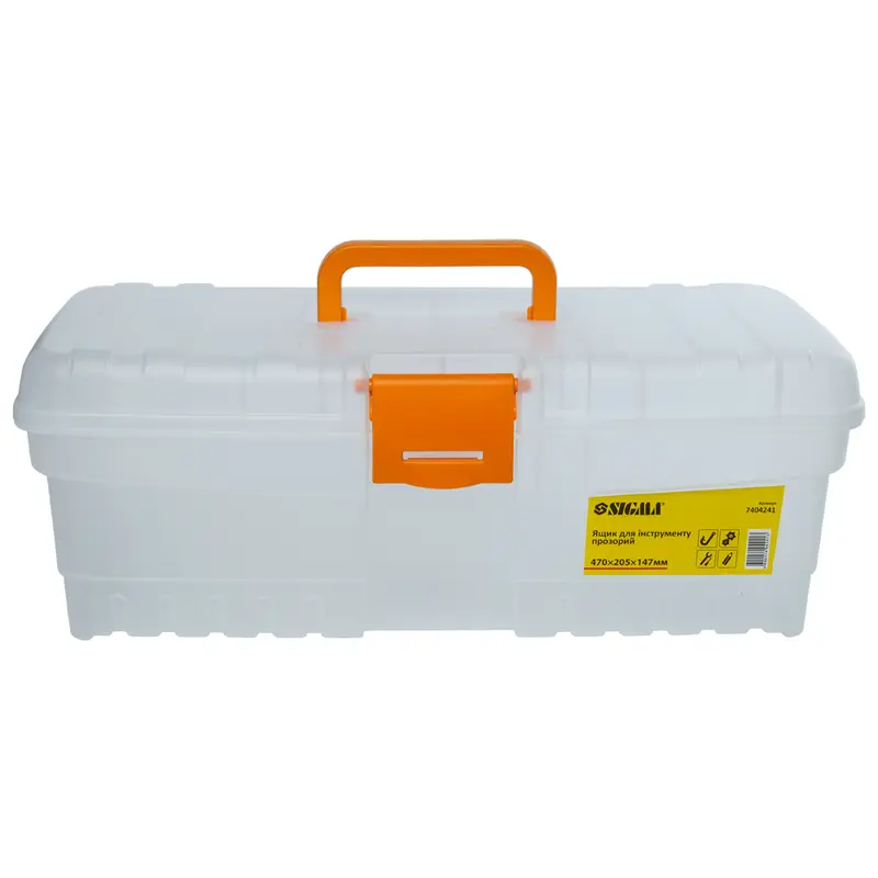 Ящик для інструменту (прозорий) 400×205×147мм SIGMA (7404241) Ящик для інструменту (прозорий) 400×205×147мм SIGMA (7404241)