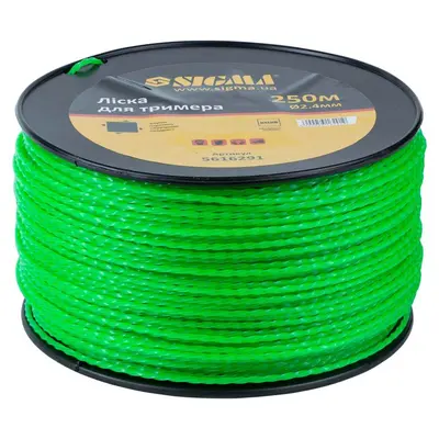 Ліска для тримера кручений квадрат Ø2.4мм 250м котушка SIGMA (5616291) Ліска для тримера кручений квадрат Ø2.4мм 250м котушка SIGMA (5616291)