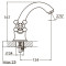 Змішувач PL 1/2" для раковини литий на шпильці AQUATICA PL-2A155C (9777000)