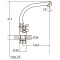 Змішувач PL 1/2" для кухні Г-гусак на гайці AQUATICA PL-4B255C (9777120)