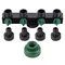 Кран розподільний з адаптерами 1/2" 4-е виходу в/р 1/2"×3/4" (ABS) GRAD (5016905)