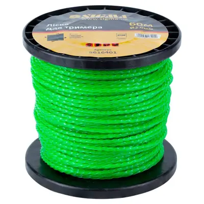 Ліска для тримера кручений квадрат Ø3.0мм 60м котушка SIGMA (5616401) Ліска для тримера кручений квадрат Ø3.0мм 60м котушка SIGMA (5616401)