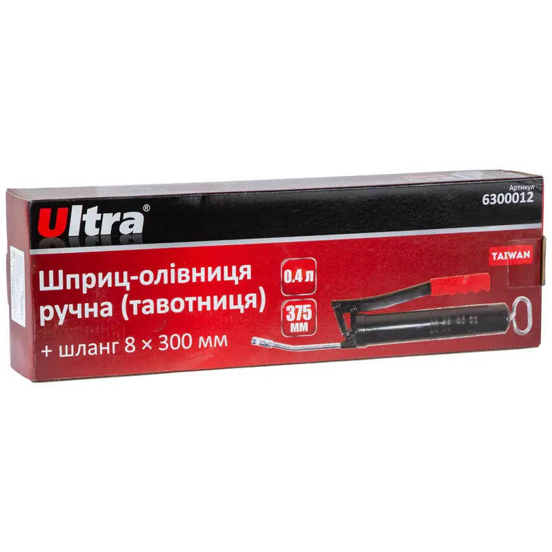 Шприц-оливниця ручний (тавотниця) 0.4л ULTRA (6300012) Шприц-оливниця ручний (тавотниця) 0.4л ULTRA (6300012)