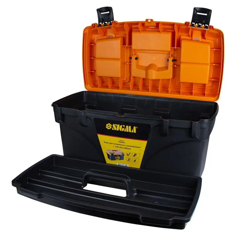 Ящик для інструменту з органайзером 535×291×280мм SIGMA (7403811) Ящик для інструменту з органайзером 535×291×280мм SIGMA (7403811)