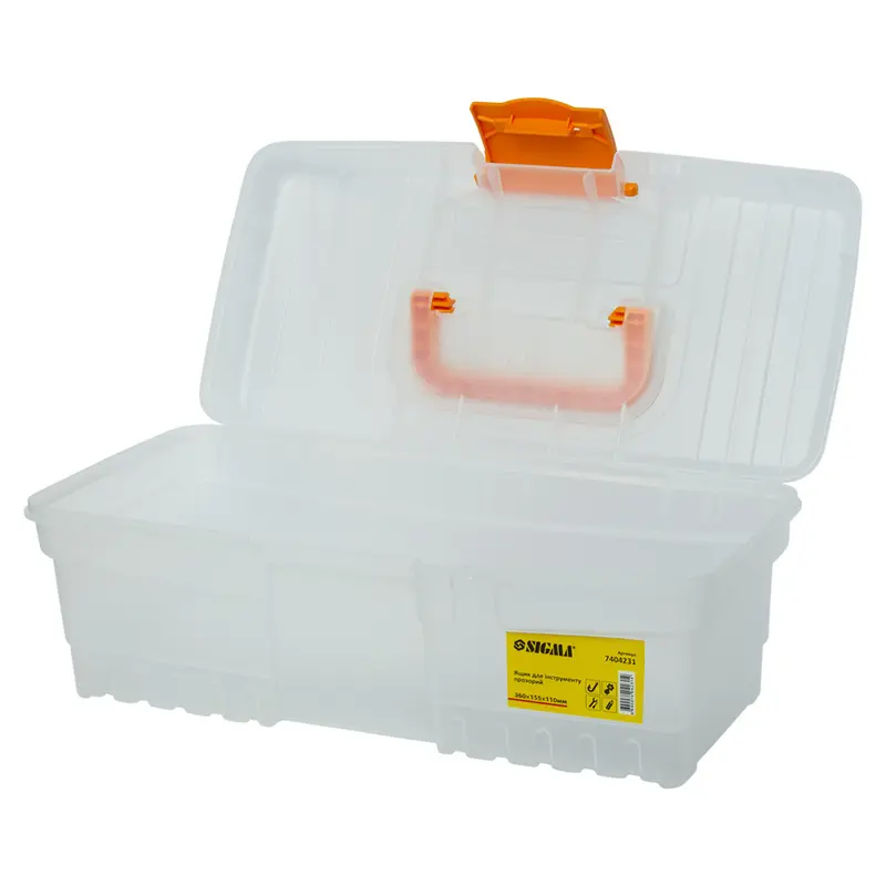 Ящик для інструменту (прозорий) 300×155×110мм SIGMA (7404231) Ящик для інструменту (прозорий) 300×155×110мм SIGMA (7404231)