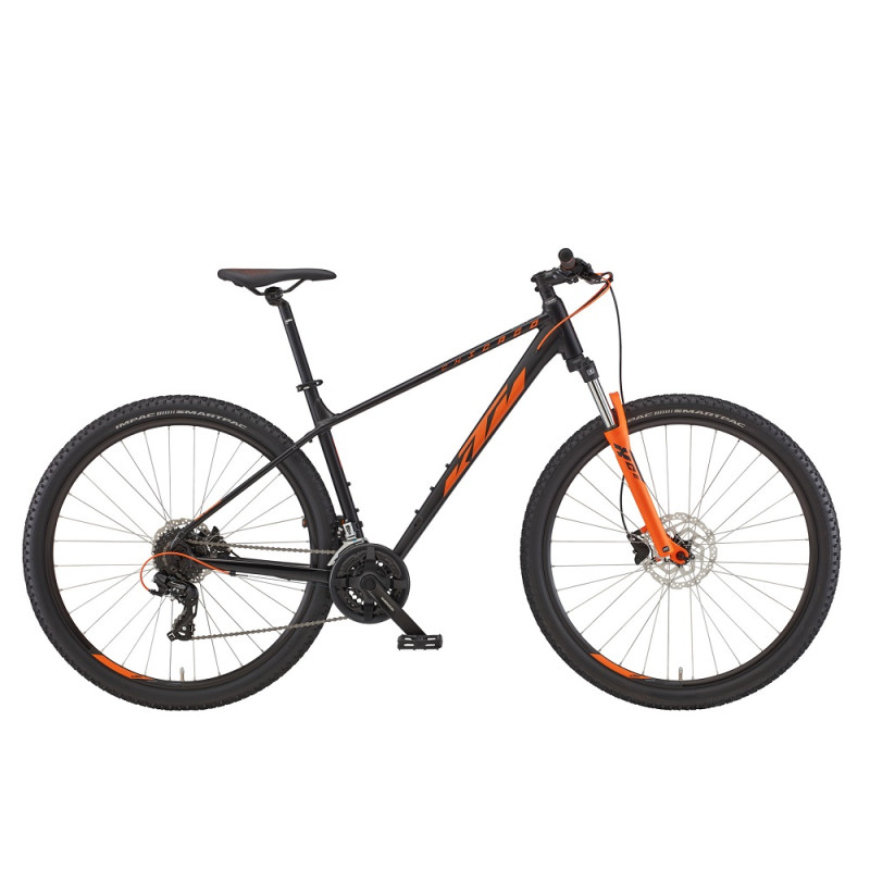 Велосипед KTM CHICAGO 272 27.5" рама L/48, черный матовый (оранжевый), 2022