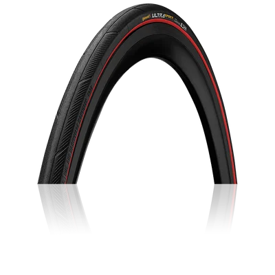 Покрышка Continental Ultra III Sport 28" | 700 x 25C черная/красная, складная, skin
