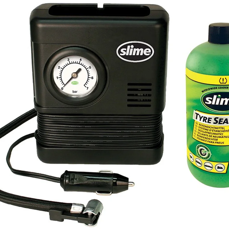 Ремкомплект для автопокрышек Slime Smart Spair (герметик + воздушный компрессор)