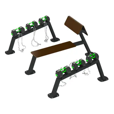 Гантельный ряд: 2*10 кг / 2*14 кг / 2*18 кг BruStyle Dumbbell Rack SG611.2