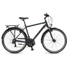 Велосипед Winora Domingo men 28" 21-G TX800, рама 52 см, черно-синий матовый, 2021