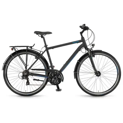Велосипед Winora Domingo men 28" 21-G TX800, рама 52 см, черно-синий матовый, 2021