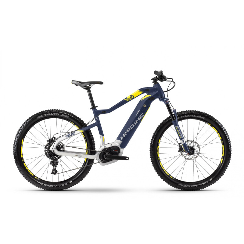 Электровелосипед Haibike SDURO HardSeven 7.0 500Wh 27,5", рама L, синий-бело-желтый, 2018