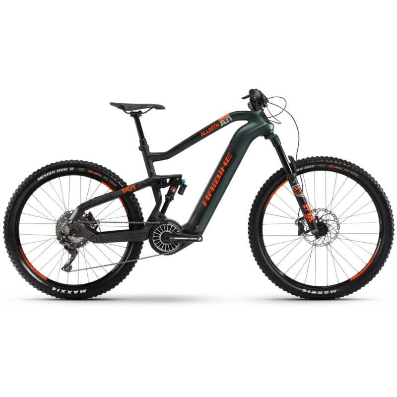 Электровелосипед Haibike XDURO AllMtn 8.0 i630Wh 11 s. XT 27.5"/29", CARBON, рама М, зелено-оранжевый матовый, 2020