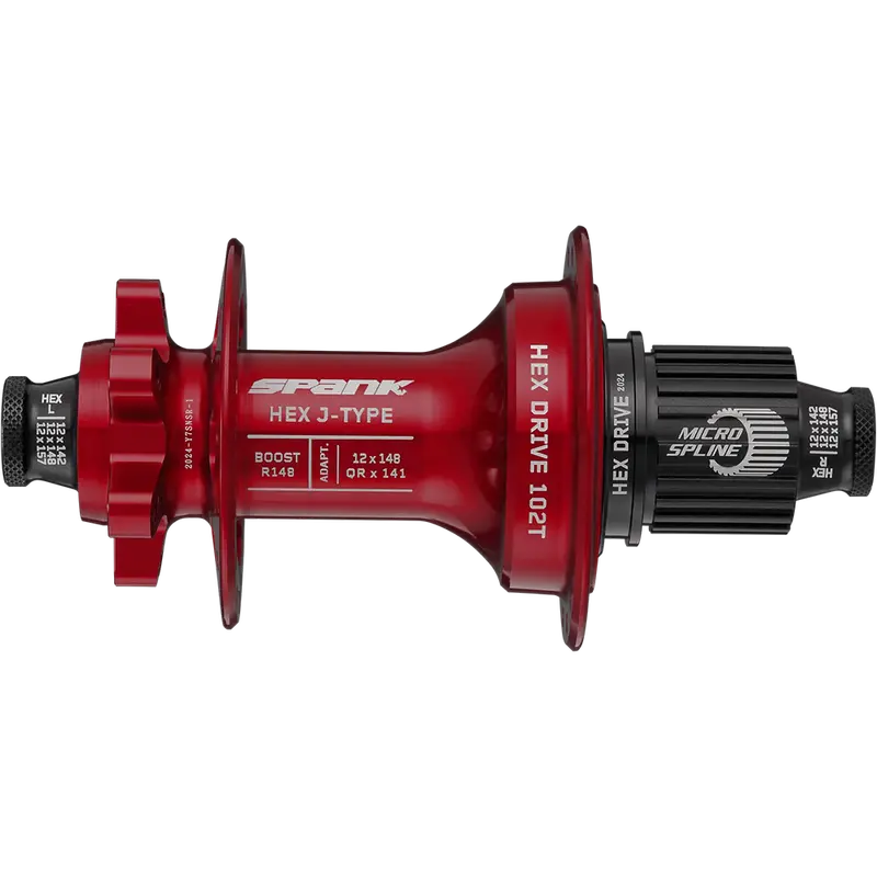 Втулка задняя SPANK HEX J-Type Boost R148 Microspline 32H, Red