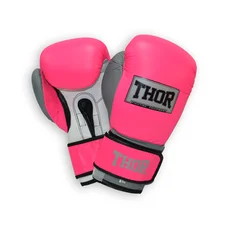 Перчатки боксерские THOR TYPHOON 12oz /PU /розово-бело-серые