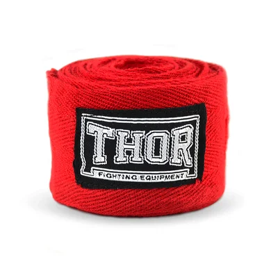 Бинт боксёрский THOR 400 см/ красный