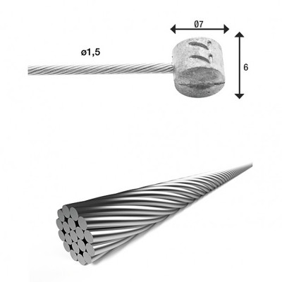 Тросик тормозной XLC BR-X85, 2 000 мм, Ø 1.5мм