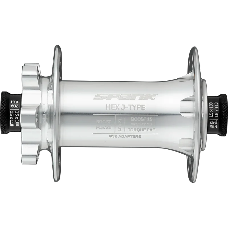 Втулка передняя SPANK HEX J-TYPE Boost F15/20, Raw Silver