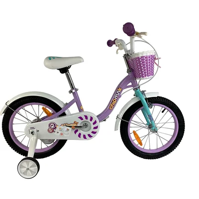 Велосипед детский RoyalBaby Chipmunk MM Girls 14", OFFICIAL UA, фиолетовый