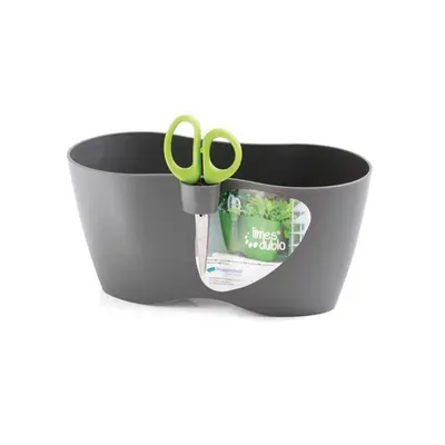 Горщик для рослин Prosperplast Limes DUBLO - сірий, 2,3 л