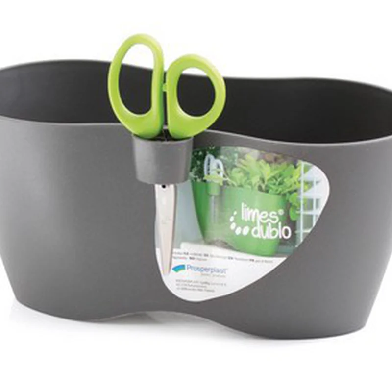 Горщик для рослин Prosperplast Limes DUBLO - сірий, 2,3 л