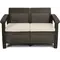 Диван пластиковий садовий Keter Corfu II Love seat, коричневий
