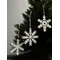 Підвіски декоративні House of Seasons Сніжинки, 3 види в асорт, дерево, 10 см, колір білий