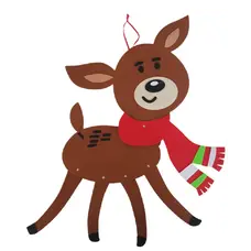 Фігура новорічна декоративна Jumi "Олень", підвісна, фетр