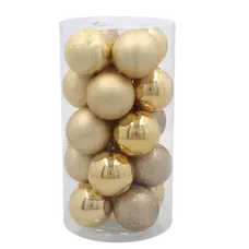 Ялинкові пластикові кульки Chomik комплект 20шт, Ø 5см, золотисті