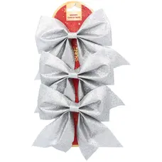 Банти декоративні Chomik текстиль, 3 шт, срібні