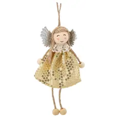 Прикраса-підвіска Chomik "Фея" блискітки 7.5 х 16 см, золотиста