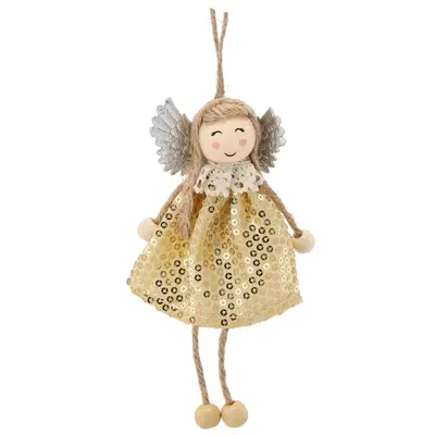 Прикраса-підвіска Chomik "Фея" блискітки 7.5 х 16 см, золотиста