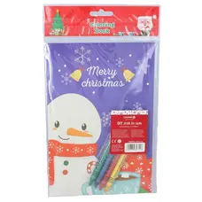 Розфарбовка різдвяна Chomik, фломастери 4шт, Сніговик з кавою