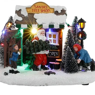 Декоративна прикраса "Ялинковий ярмарок" 21*14*15 см, Luville Collectables, Санта TREE SHOP