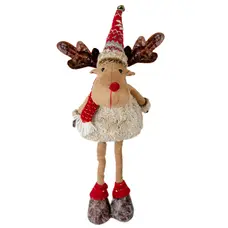 Фігурка новорічна "Олень" Jumi, текстильний, 66 см, сіро-коричневий