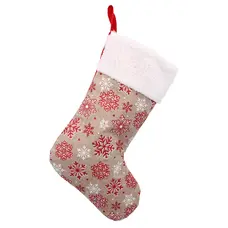 Шкарпетка новорічна декоративна Chomik 38 см, бежева