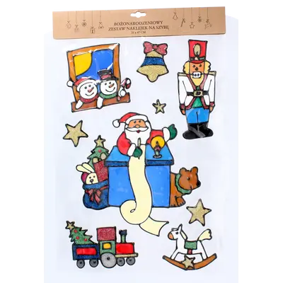 Наклейки новорічні декоративні "Санта пише лист" Chomik, 31х47 см