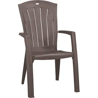 Стілець садовий пластиковий Keter Santorini, бежево-сірий