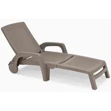 Шезлонг пластиковий BICA Miami, бежево-сірий