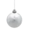 Ялинкові пластикові кульки Chomik комплект 20шт, Ø 5см, сріблясті