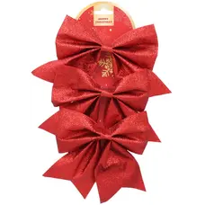 Банти декоративні Chomik текстиль, 3 шт, червоні