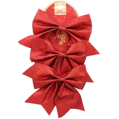 Банти декоративні Chomik текстиль, 3 шт, червоні