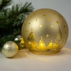 Світильник декоративний Chomik Куля, скляний, LED 12x11см, золотий