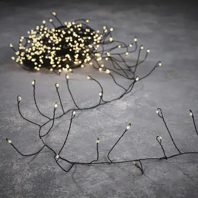 Гірлянда-кластер Luca Lighting, 600 LED, чорна струна, 20 м, теплий білий