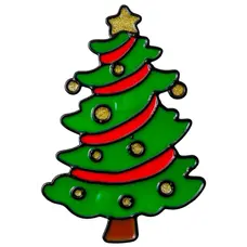 Наклейка новорічна Chomik 18x25см, Ялинка