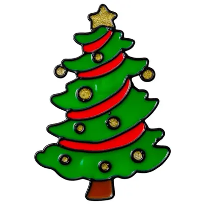 Наклейка новорічна Chomik 18x25см, Ялинка